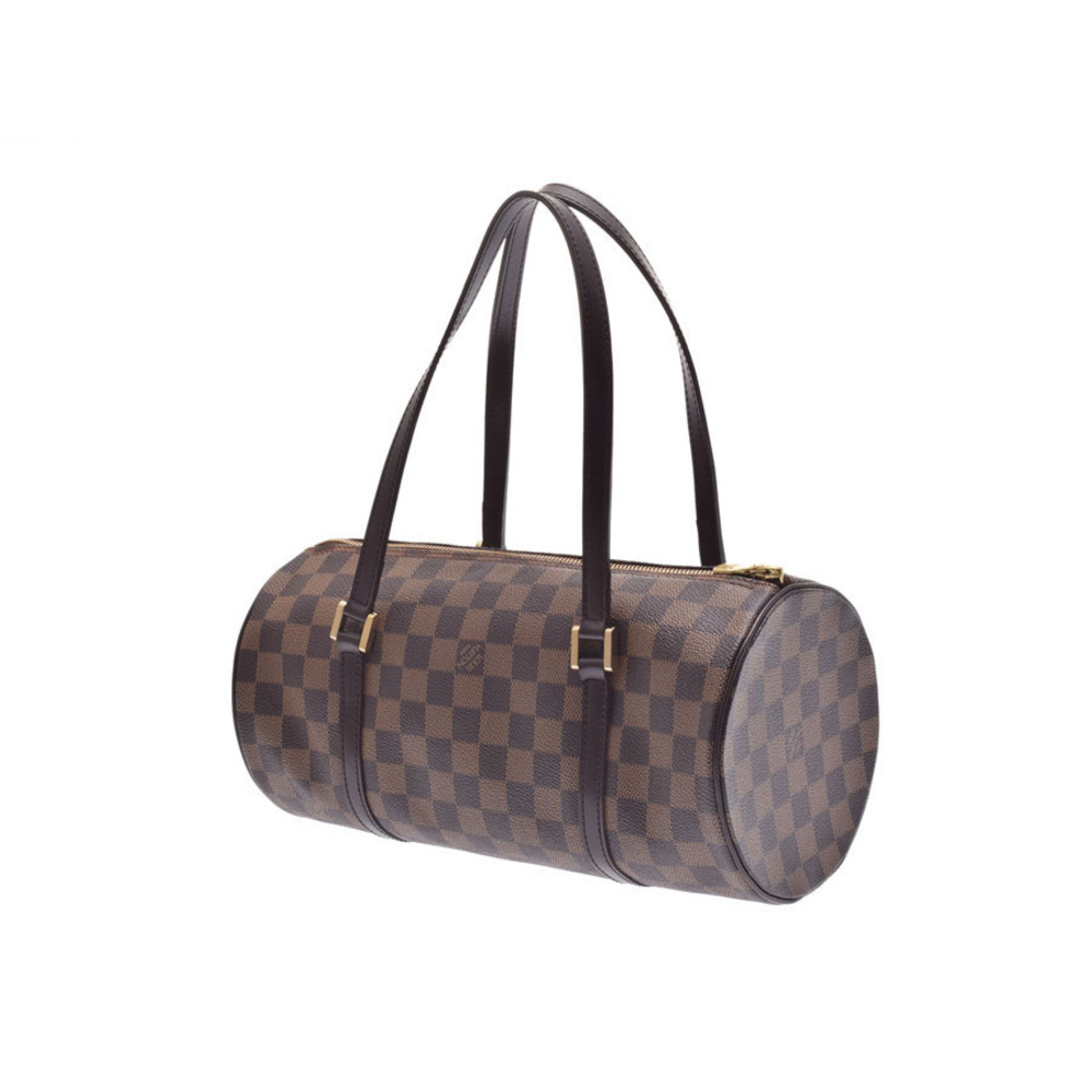 Louis Vuitton Papillon leather Damier handbag Ebene brown